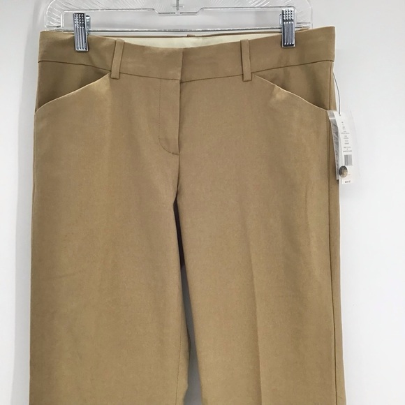 Theory Max C Stretch Canvas Khaki Trouser Pants NWT Tan Career Bus Casual Size 6 - Picture 3 of 10